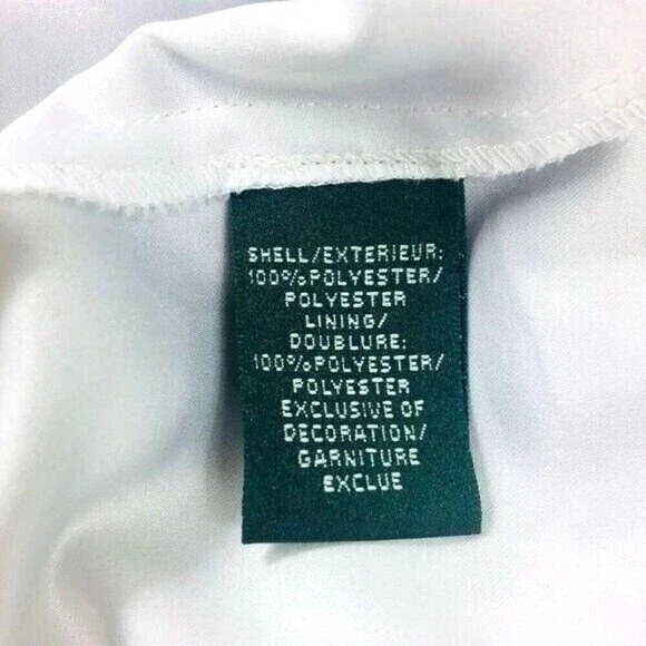 Lauren Ralph Lauren Dress Size 2P White Floral Print Sleeveless Summer - Picture 9 of 12